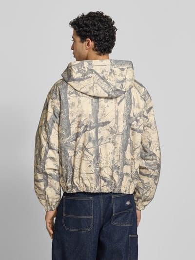 Men’s Beige Camo Hooded Jacket