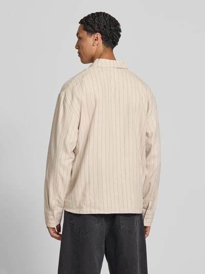 Pagedor Cream Ribbed Zip-Up Bomber Jacket