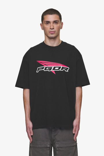 Pegador Pink Logo Oversized Black Tee