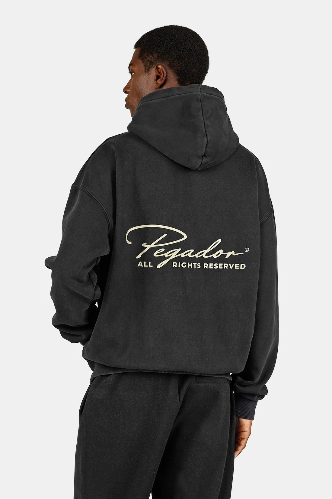 Pegador Oversized Hoodie Washed Black