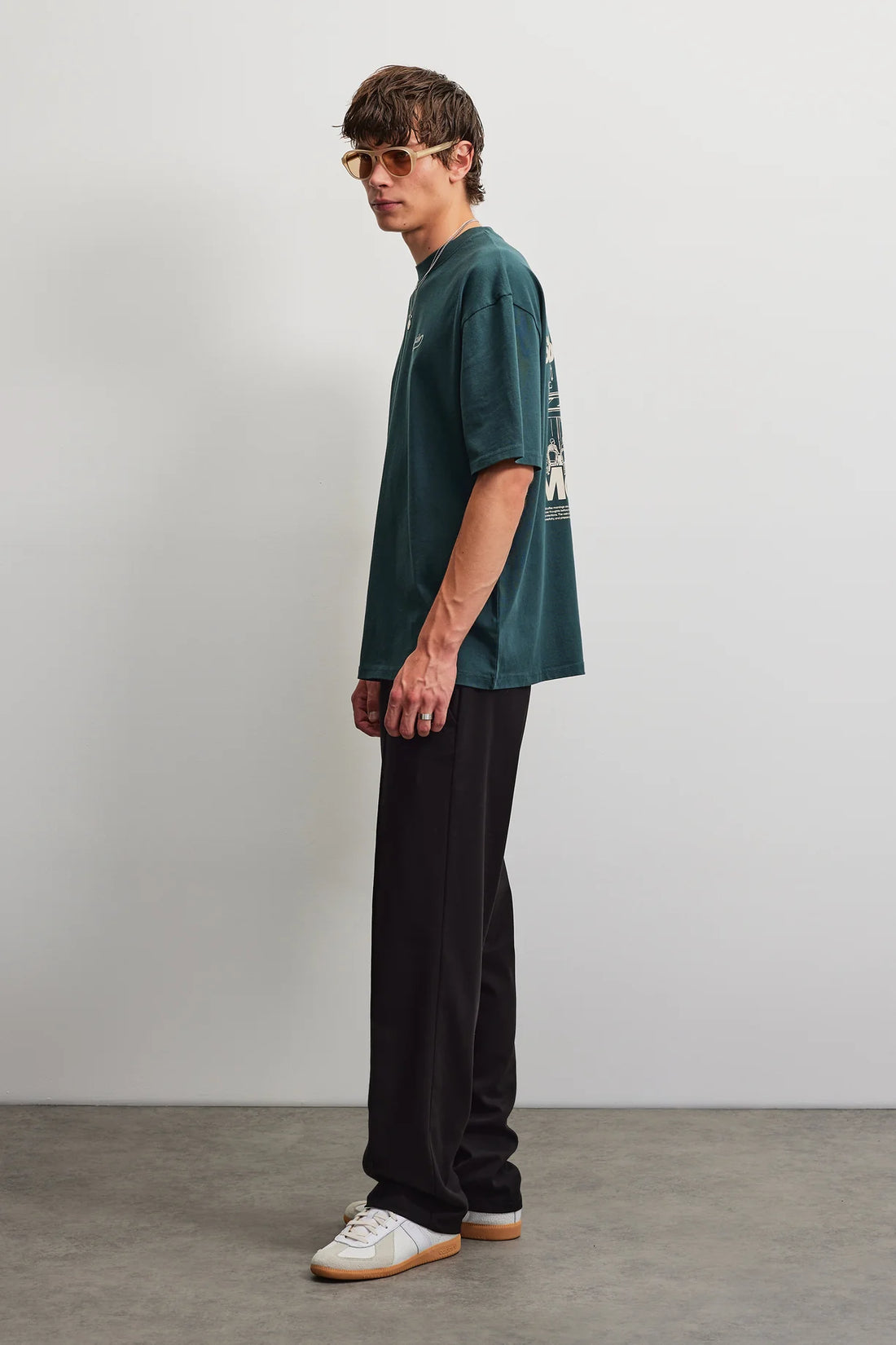 Pegador Slow Coffee Oversized Tee – Washed Dark Teal